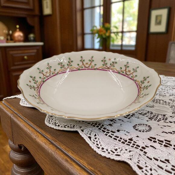 Syracuse Pendleton Federal 10" Oval Vegetable Serving Bowl Gold Trim 1949-1966 - Picture 1 of 4